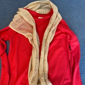 Sweater with scarf